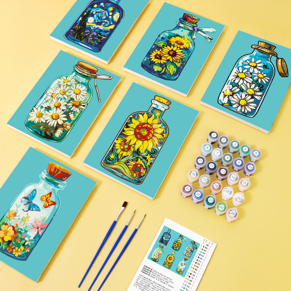 Mini Digital Oil Painting Set - Handcrafted Landscape and Flower Art Kits