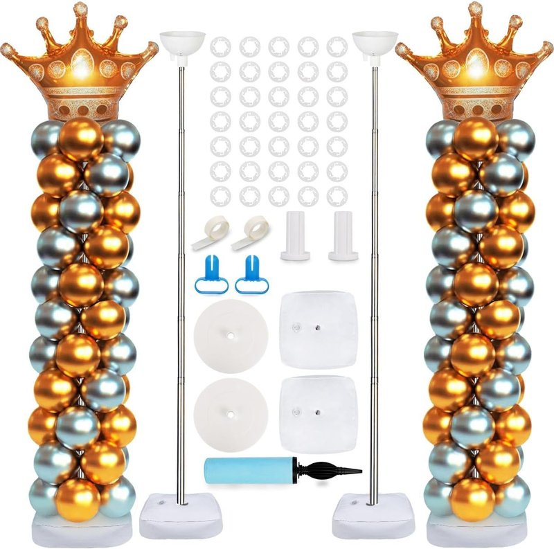 Telescopic Pole Stand for Balloons and Decorations, 2 Meters