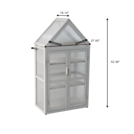 Mini Greenhouse Kit - Outdoor Plant Stand with Adjustable Shelves