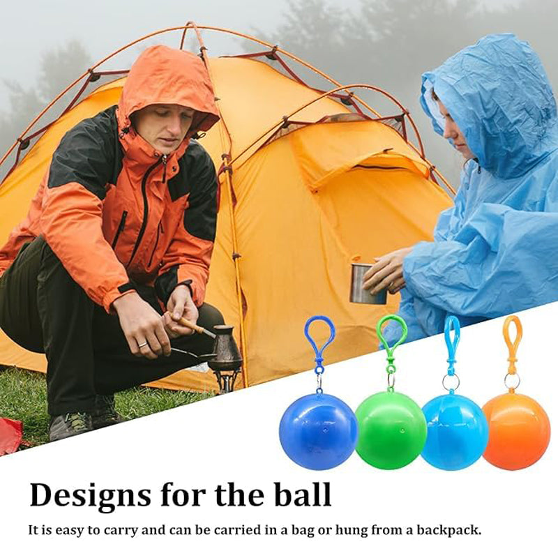 Disposable Rain Poncho for Adults - 2 Pack Waterproof Hooded Raincoat