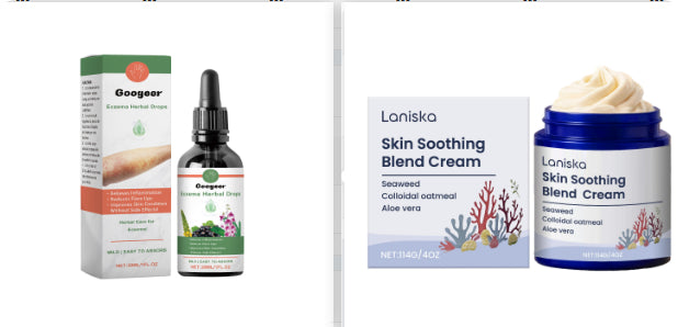 Eczema Herbal Drops with Soothing Cream Set