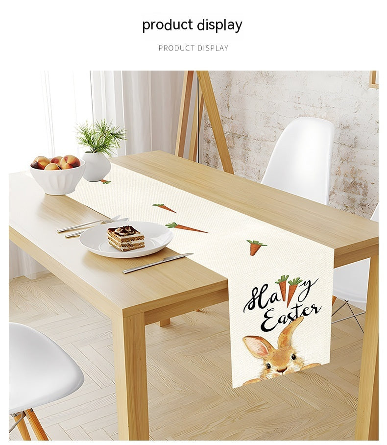Linen Printed Table Runner - Insulated Festival Home Decor 30x180cm