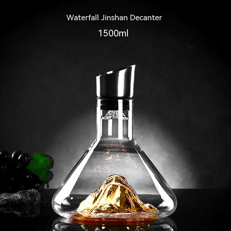 Wine Decanter Waterfall Elegant Crystal 1500ml - Multiple Styles
