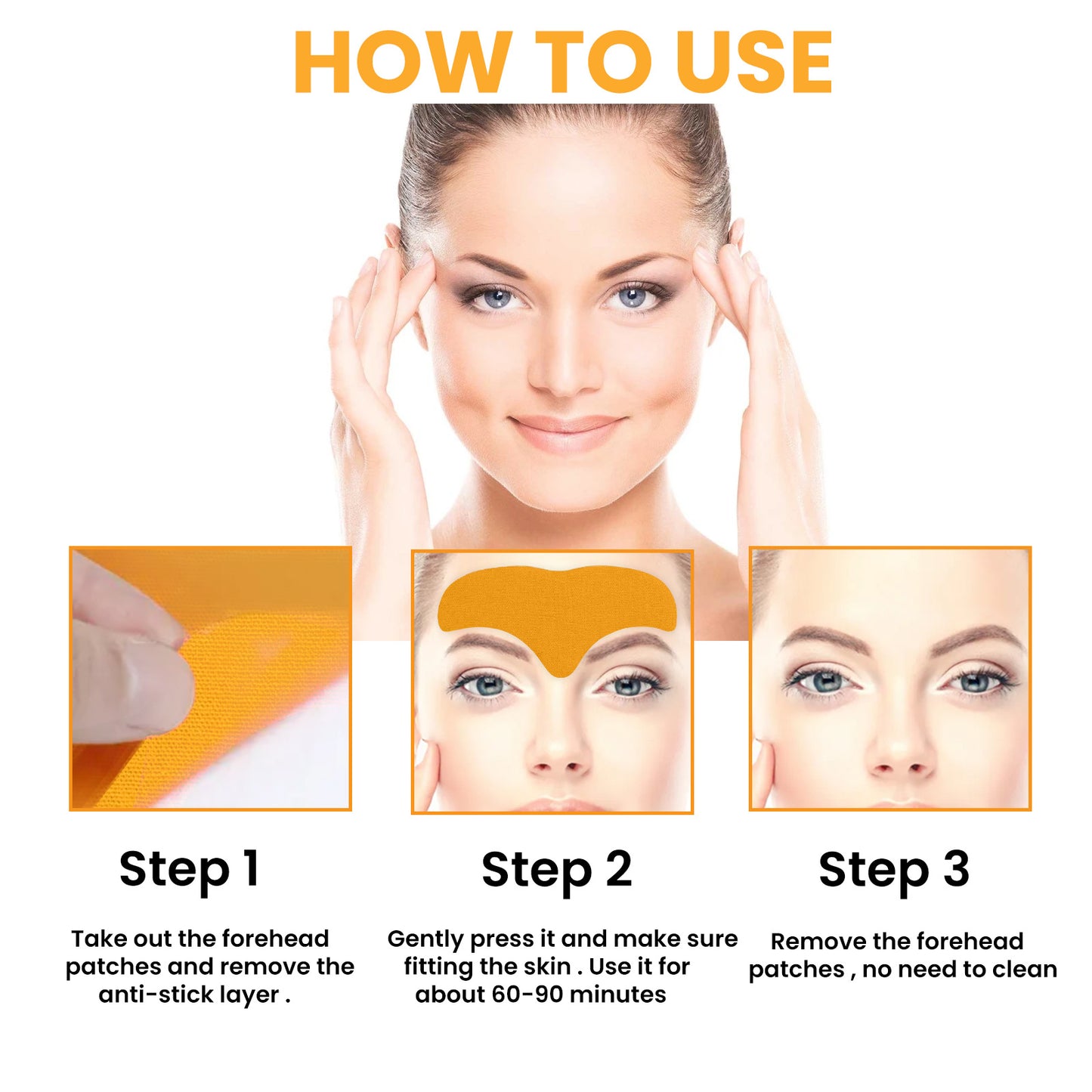 Forehead Wrinkle Patches for Smoothing Fine Lines & Skin Hydration