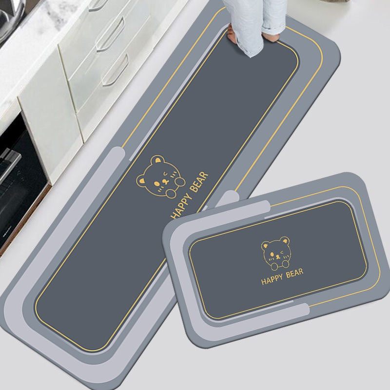 Nordic Style Water-Absorbing Diatom Floor Mat for Kitchen and Home