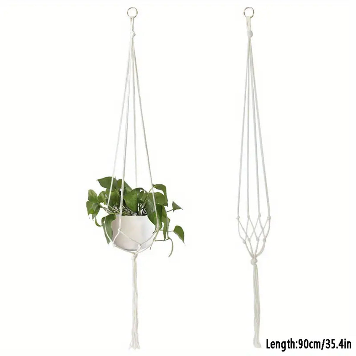 Hanging Mesh Storage Basket with Hemp & Cotton Rope Options – Home & Garden