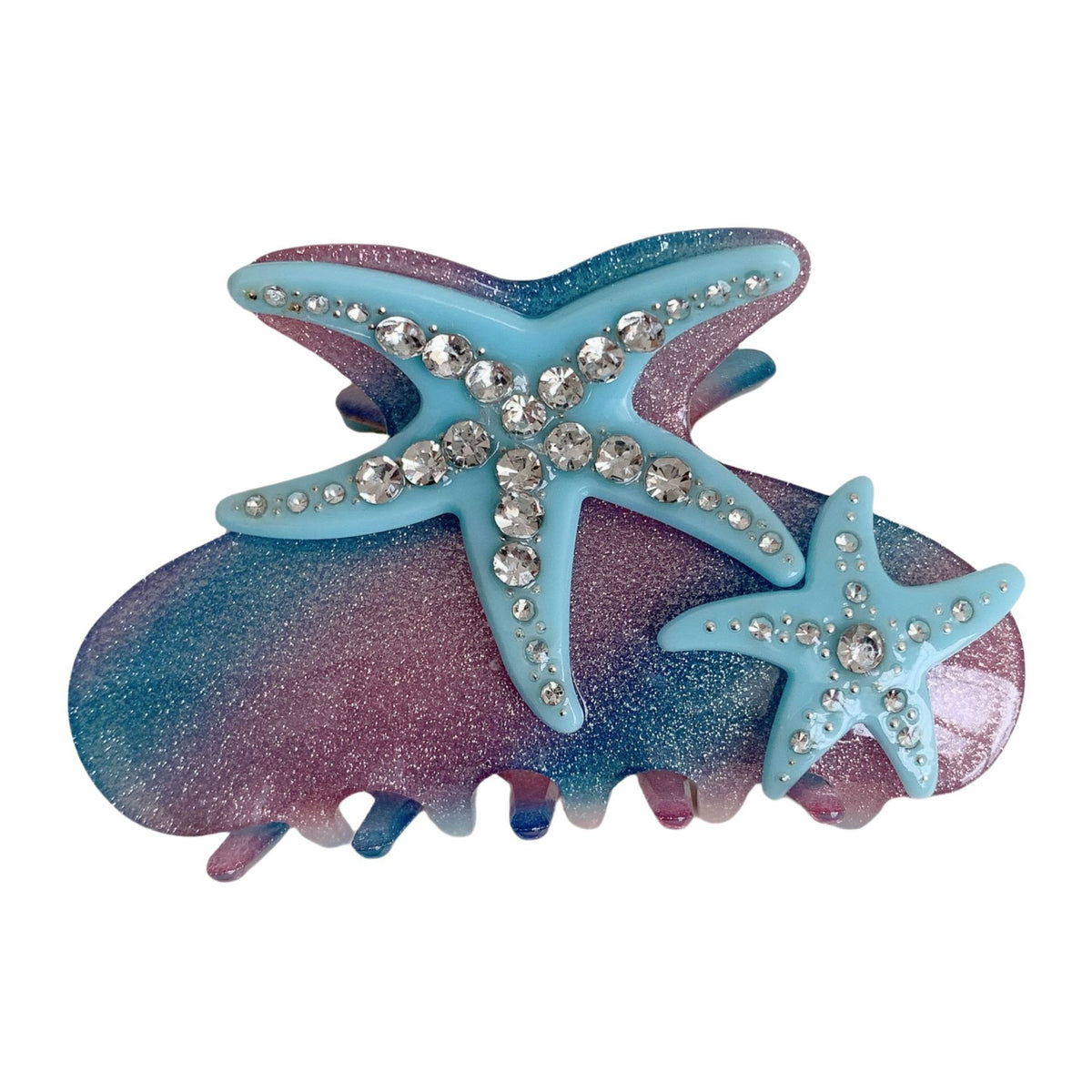 Korean Style Large Hair Clip with Diamond Accent - Multiple Colors