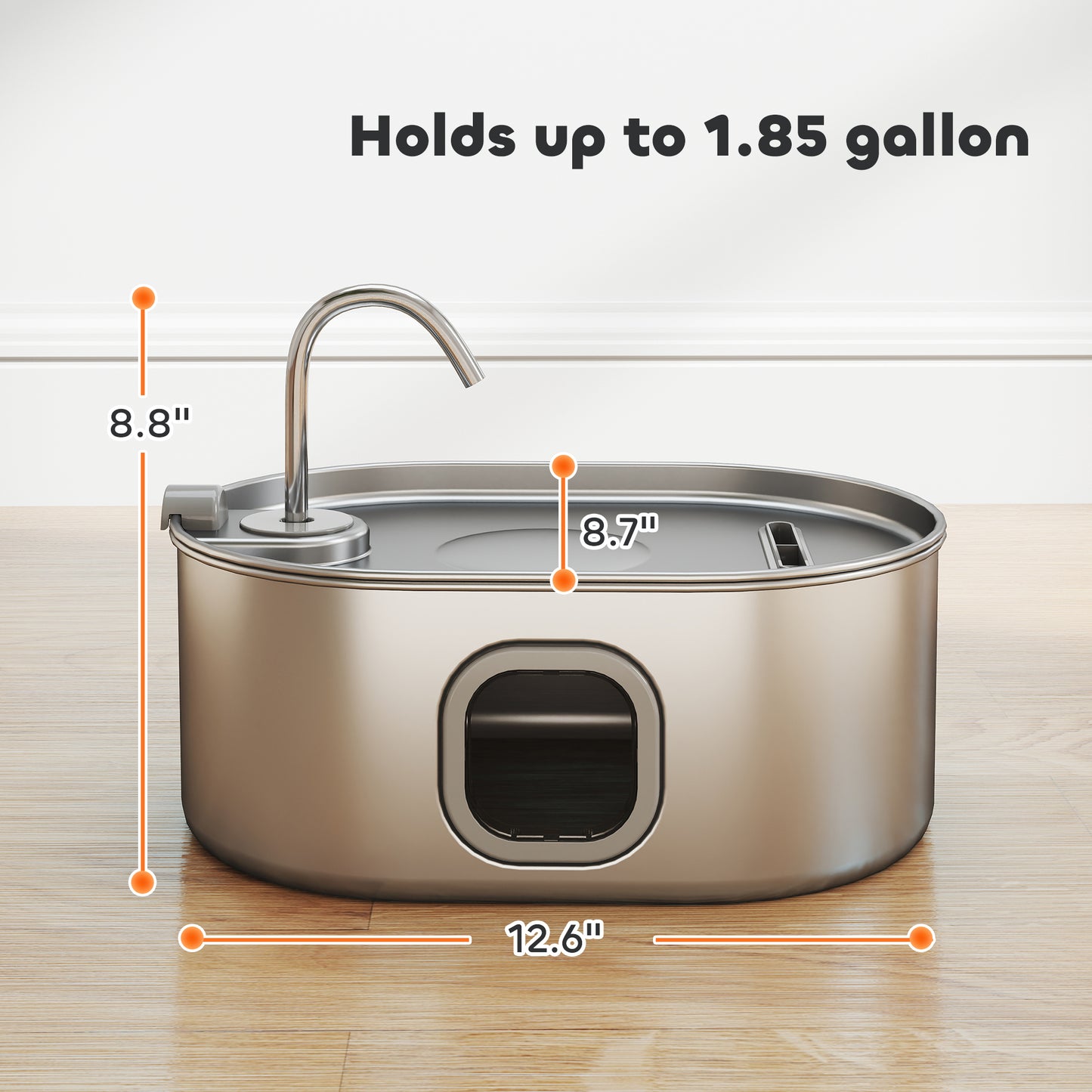 Stainless Steel Pet Water Fountain 7L with Filters Quiet Pump for Cats & Dogs