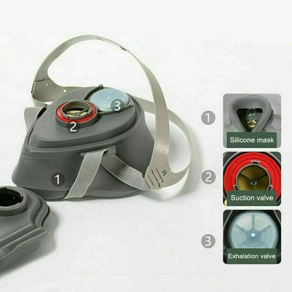 Reusable Half Face Respirator Dust Mask for Woodworking Painting Welding