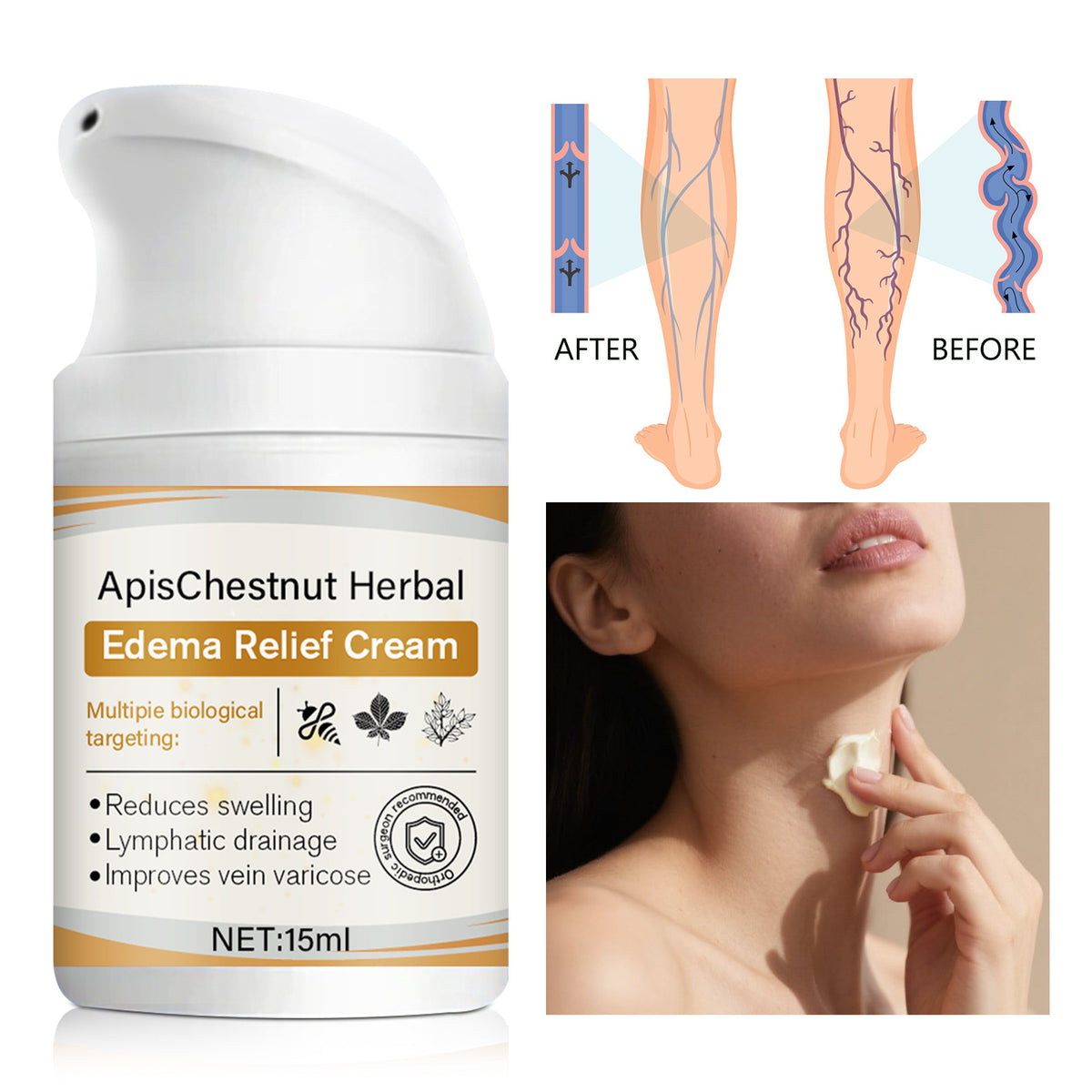 Herbal Mild Relieve Leg Discomfort Moisturizing Skin Daily Massage