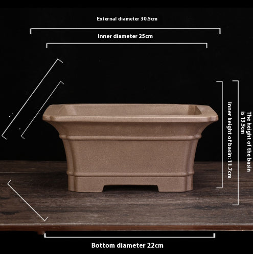 Ceramic Orchid Pot with Breathable Self-Priming Design - Houseplant Flower Container