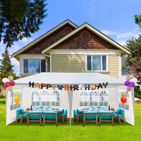 3m x 6m Outdoor Party Tent with Removable Sidewalls - White