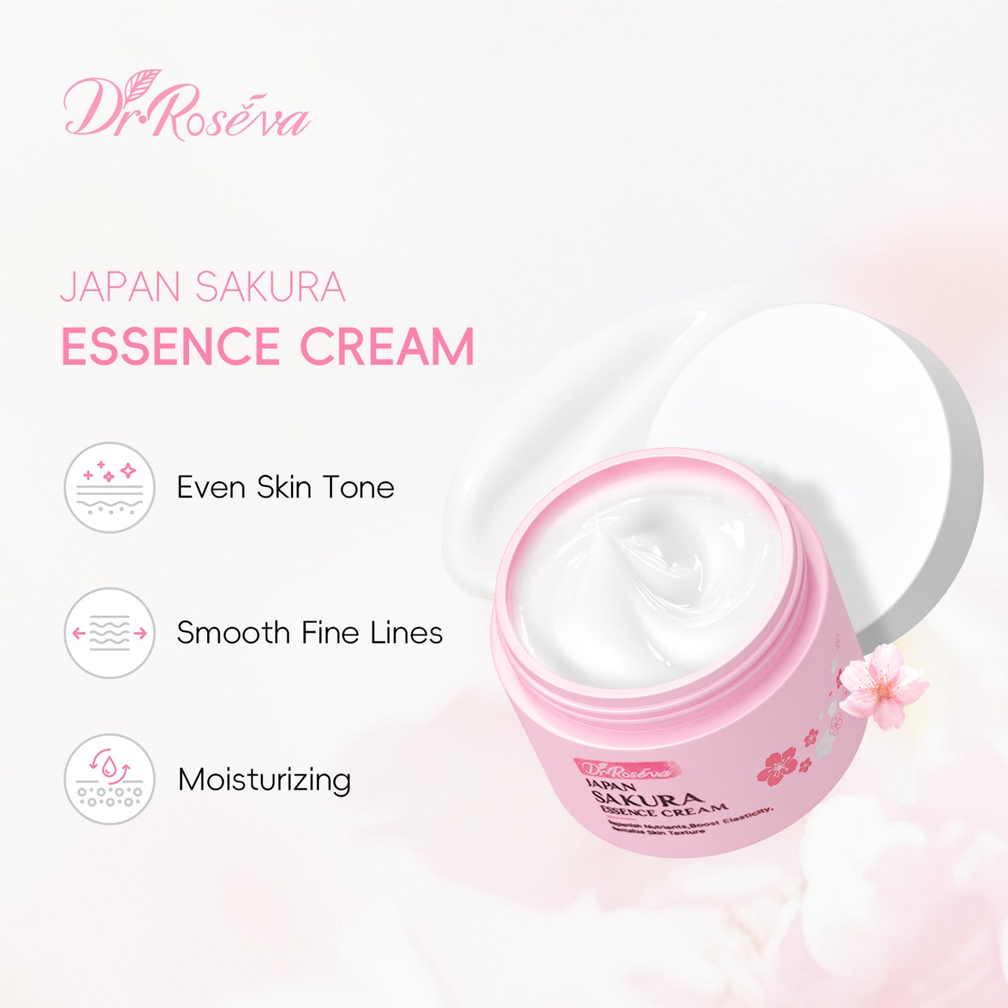 Japanese Sakura Series Facial Cream - 50g Hydrating Skincare