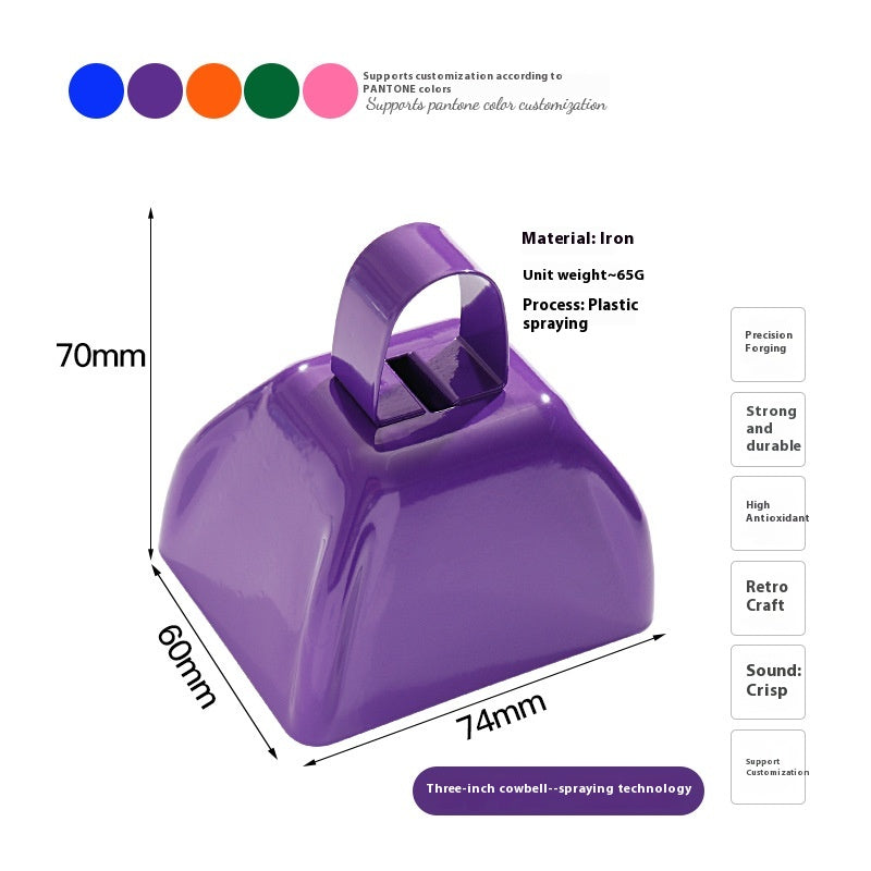Three-Inch Cowbell Hand Bell for Crafts Home & Party Decorations