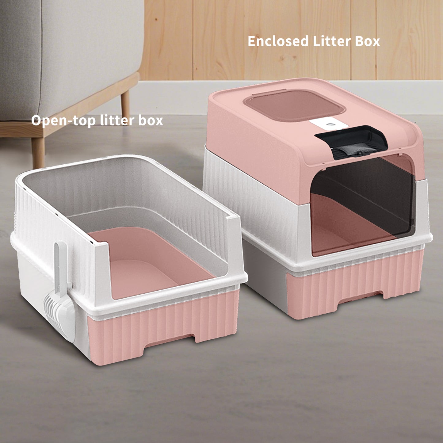 Self Pickup Cat Litter Box with Magic Cube Design - Multiple Colors Available