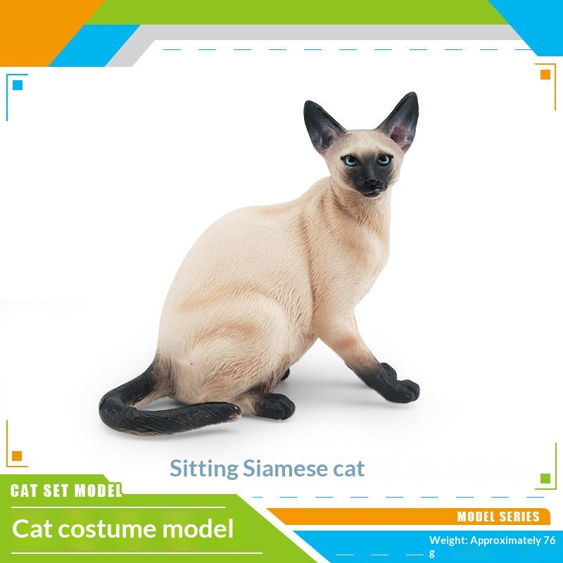 Children's Animal Model Figurines Set - Educational PVC Cat Figures for Kids & Decor