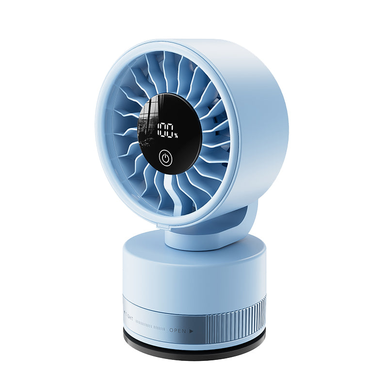 Rechargeable 4000mAh Portable Fan with Adjustable Speed & LED Display