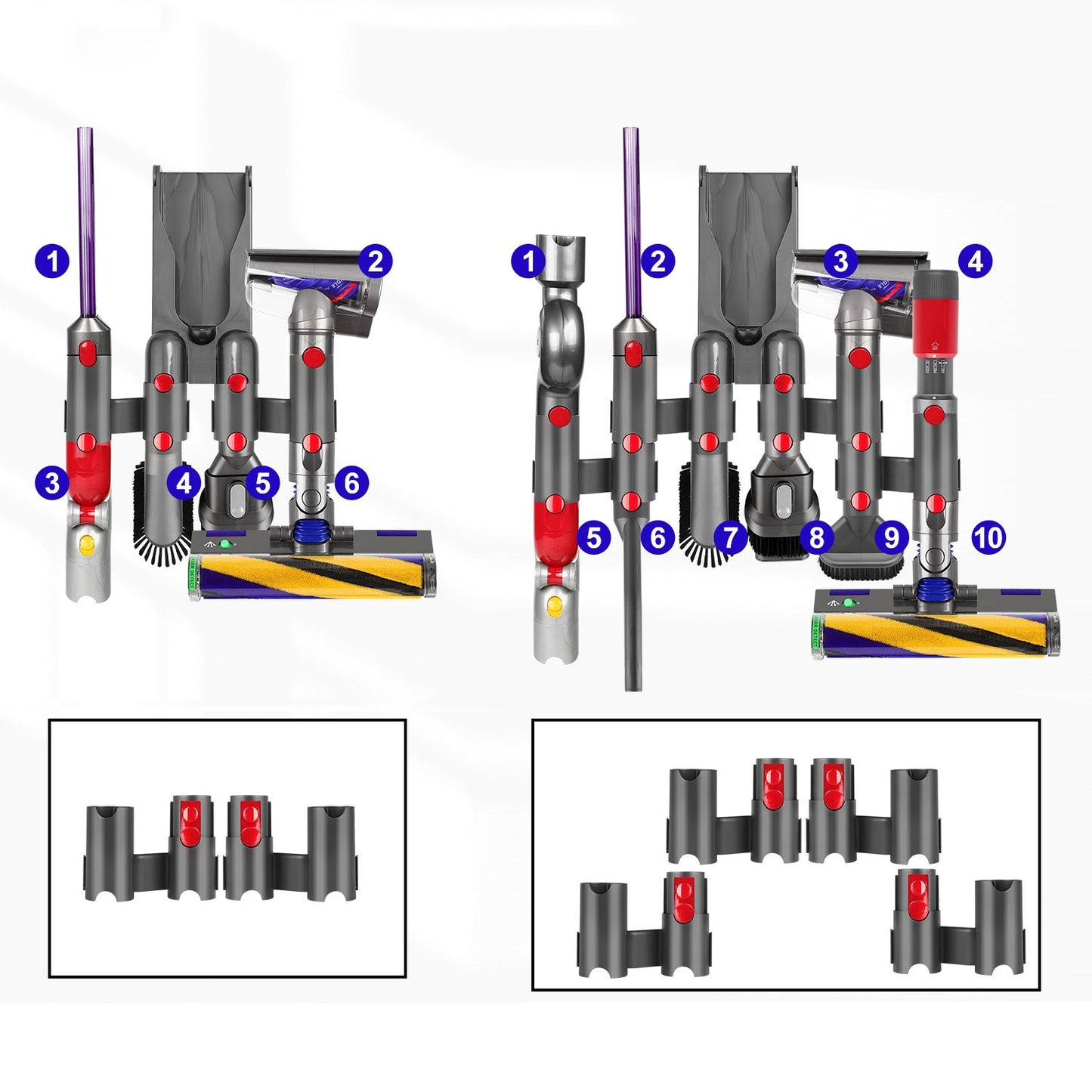 Home Storage Expansion Bracket - Dyson Vacuum Cleaner Mounting Accessory - 1 Pair