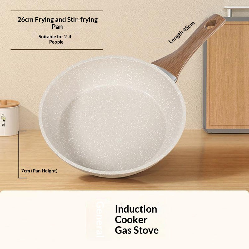 Non-Stick Flat-Bottom Frying Pan for Induction & Gas Stoves - Multiple Sizes