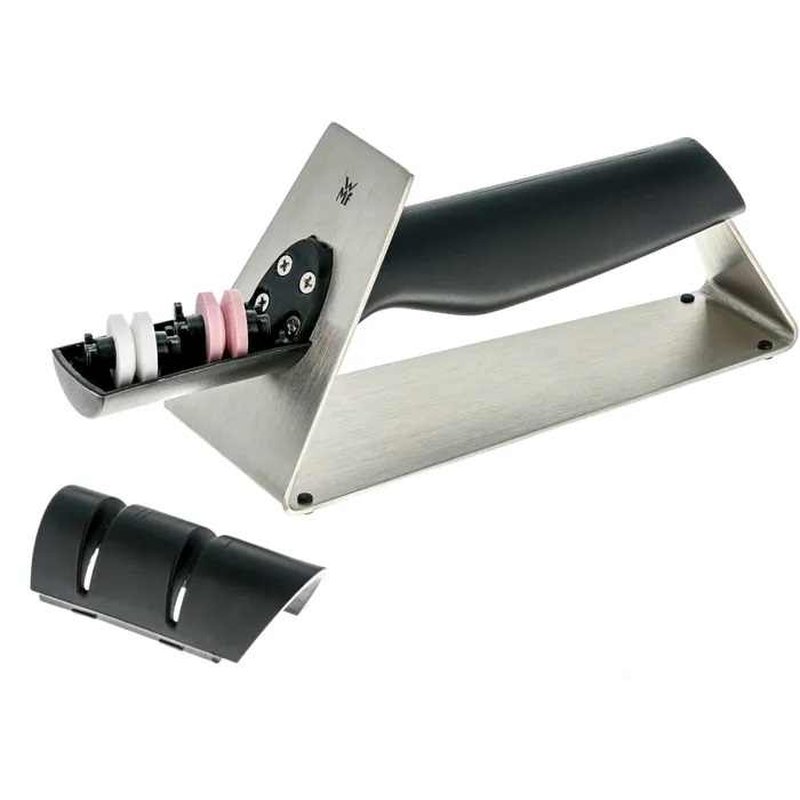 Stainless Steel Adjustable Sharpener with Dual Gears - Coarse & Fine Grinding