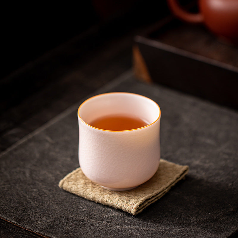 Colored Glaze Ceramic Teacup - Chinese Style Home Kitchen Barware