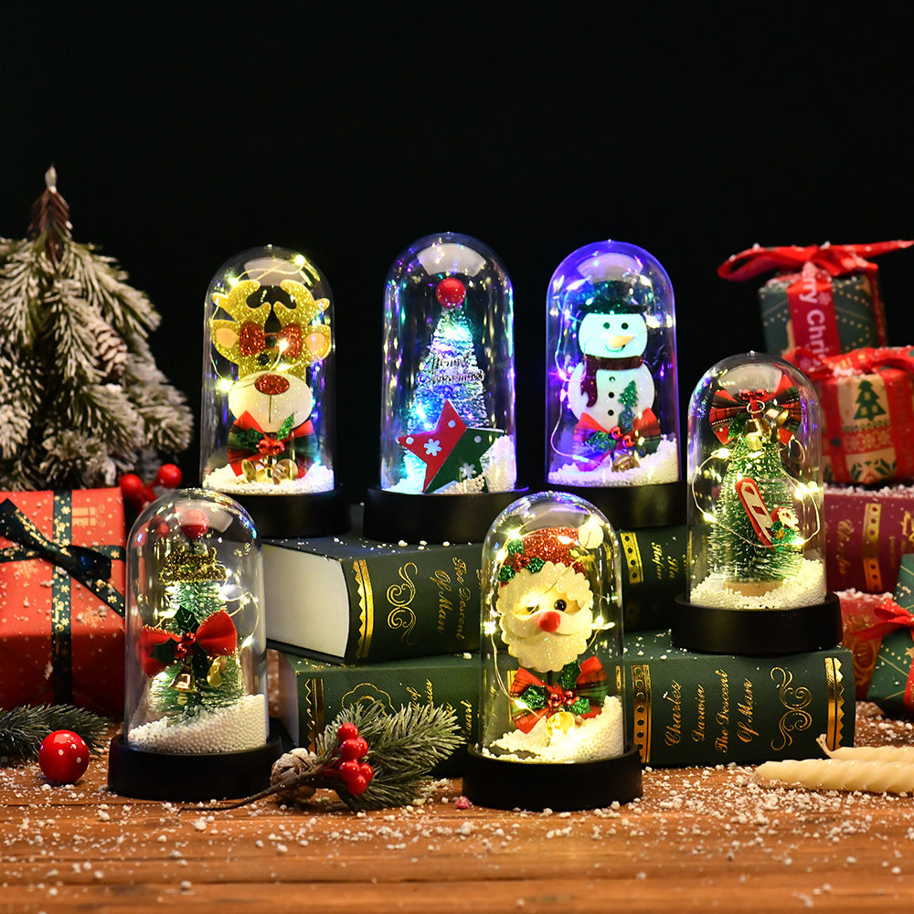 LED Christmas Tree Light Decor Glass Lampshade Ornaments for Holiday Home