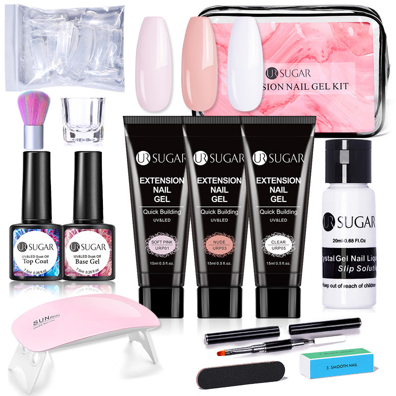 Nail Extension Kit with LED Lamp & Gel - USB