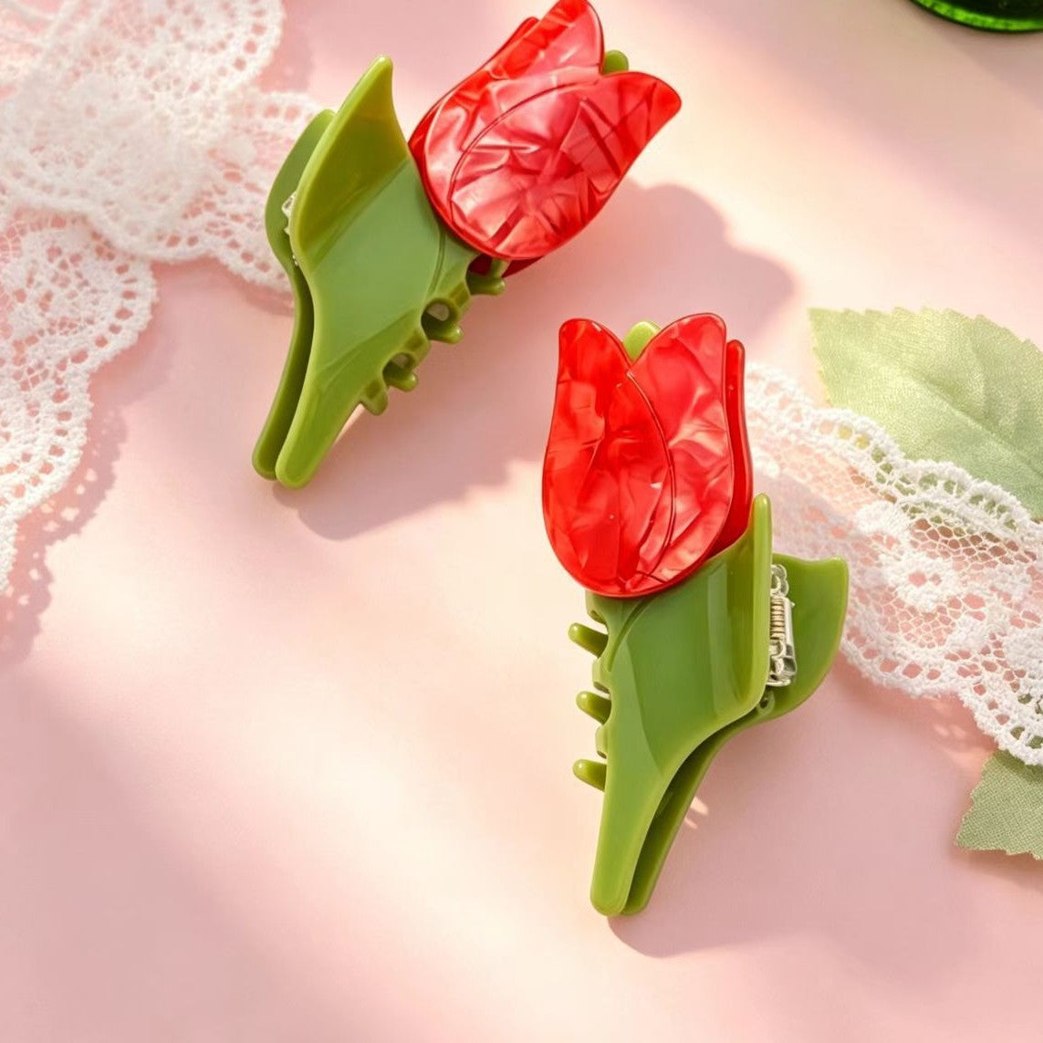 Tulip Hair Clip - Handmade Acetate Fiber