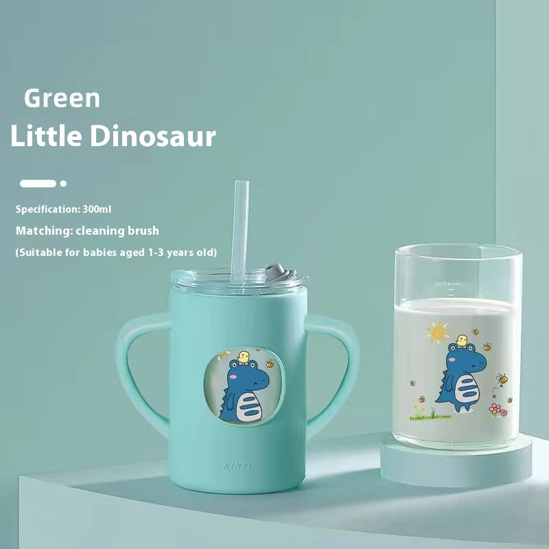 Kids Milk Cup with Scale and Double Handles - Baby Drinking Cup