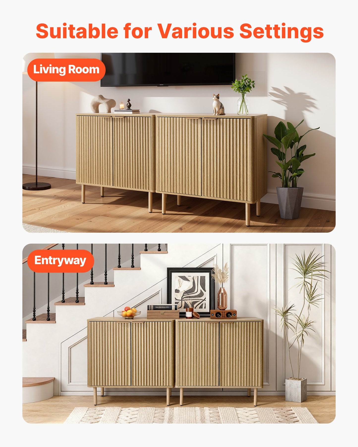 Mid Century Coffee Bar Cabinet with 2-Tier Storage Black - Elegant Kitchen & Living Room Storage