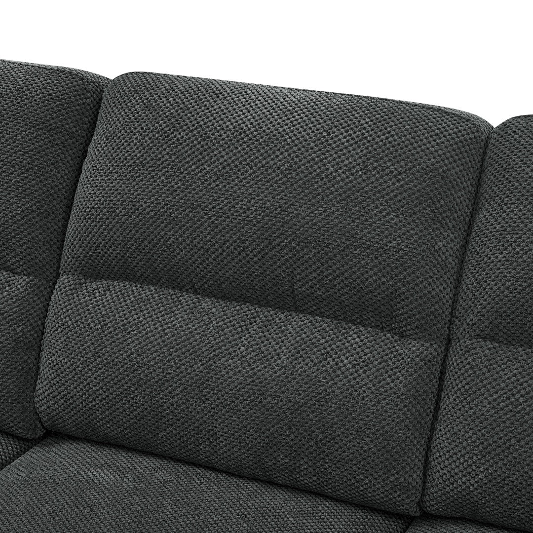 Modern Dark Gray 3-Seater Sofa - Comfortable Upholstered Couch