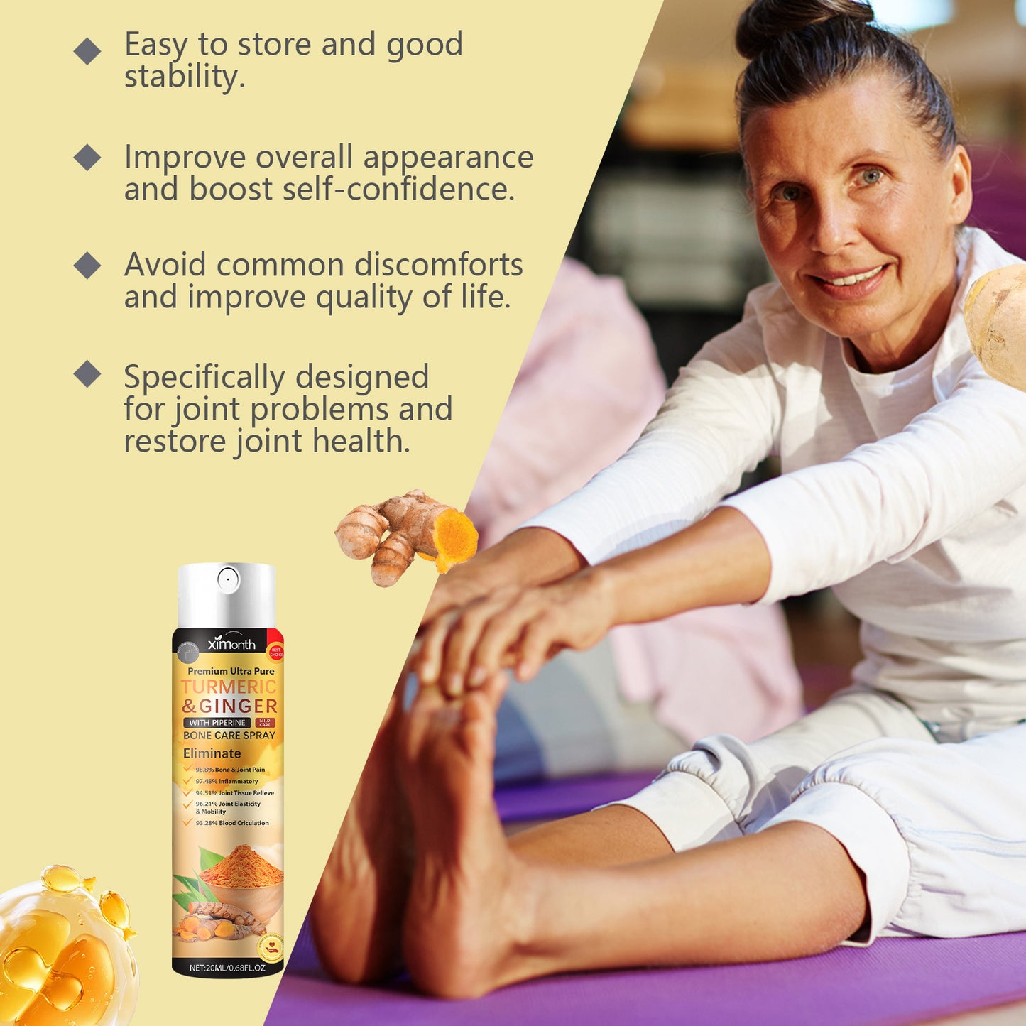 Turmeric Ginger Joint Care Spray for Mobility & Comfort - 20ml