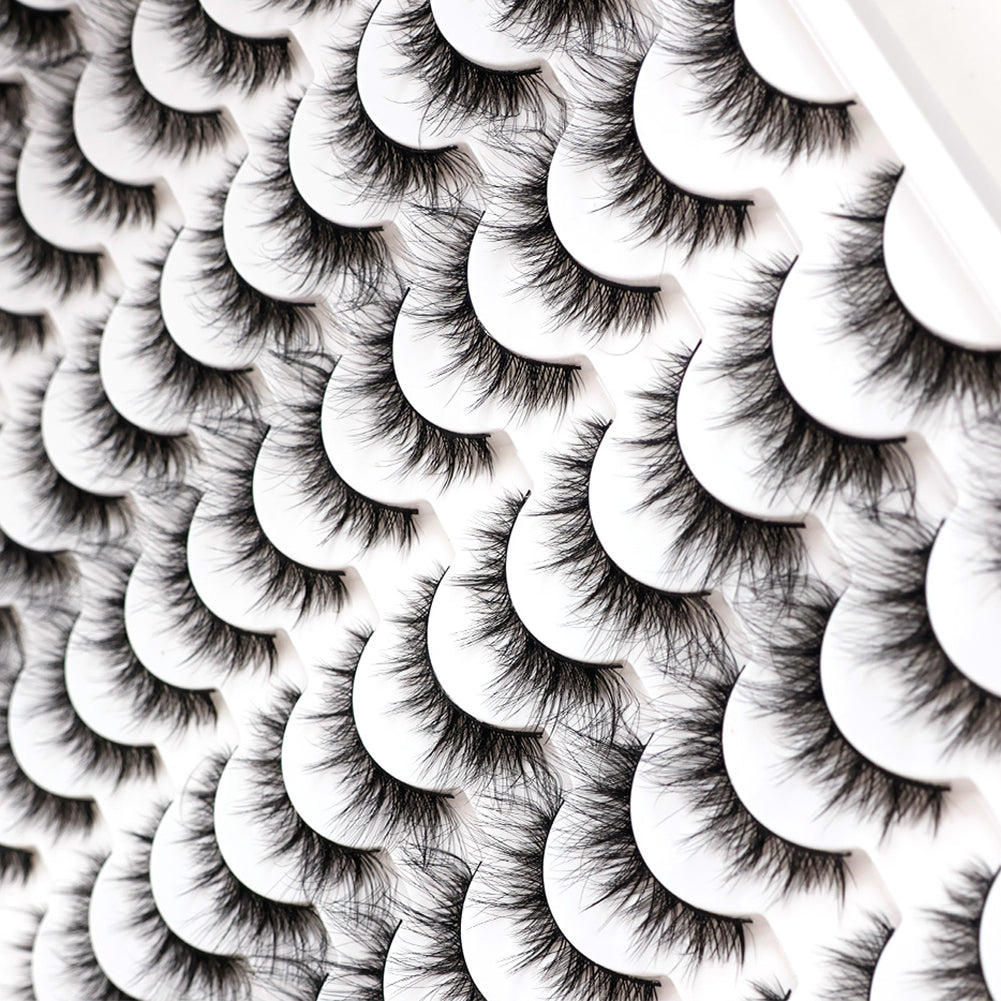 3D False Eyelashes - Multi-Layered Realistic Soft Black Lashes