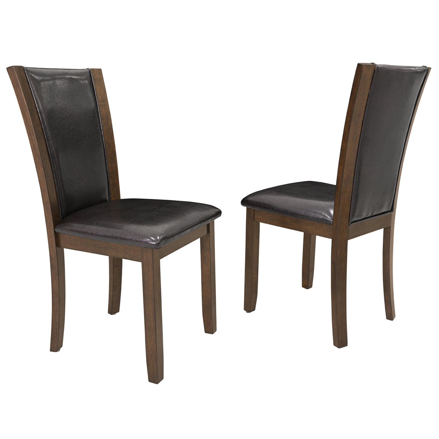 6-Piece Farmhouse Dining Table Set with Bench & Chairs - Dark Walnut