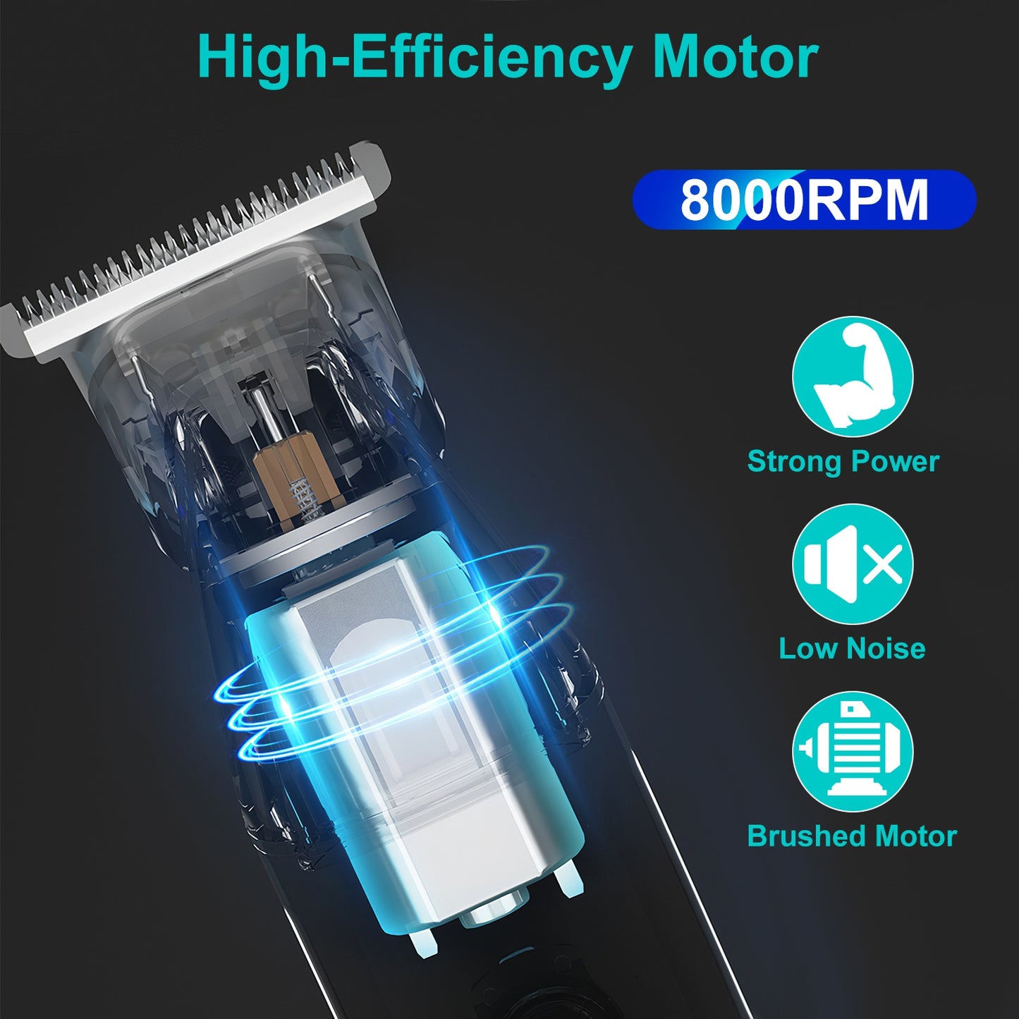 5-in-1 Cordless Beard Trimmer Kit - IPX5 Waterproof Electric Grooming Set