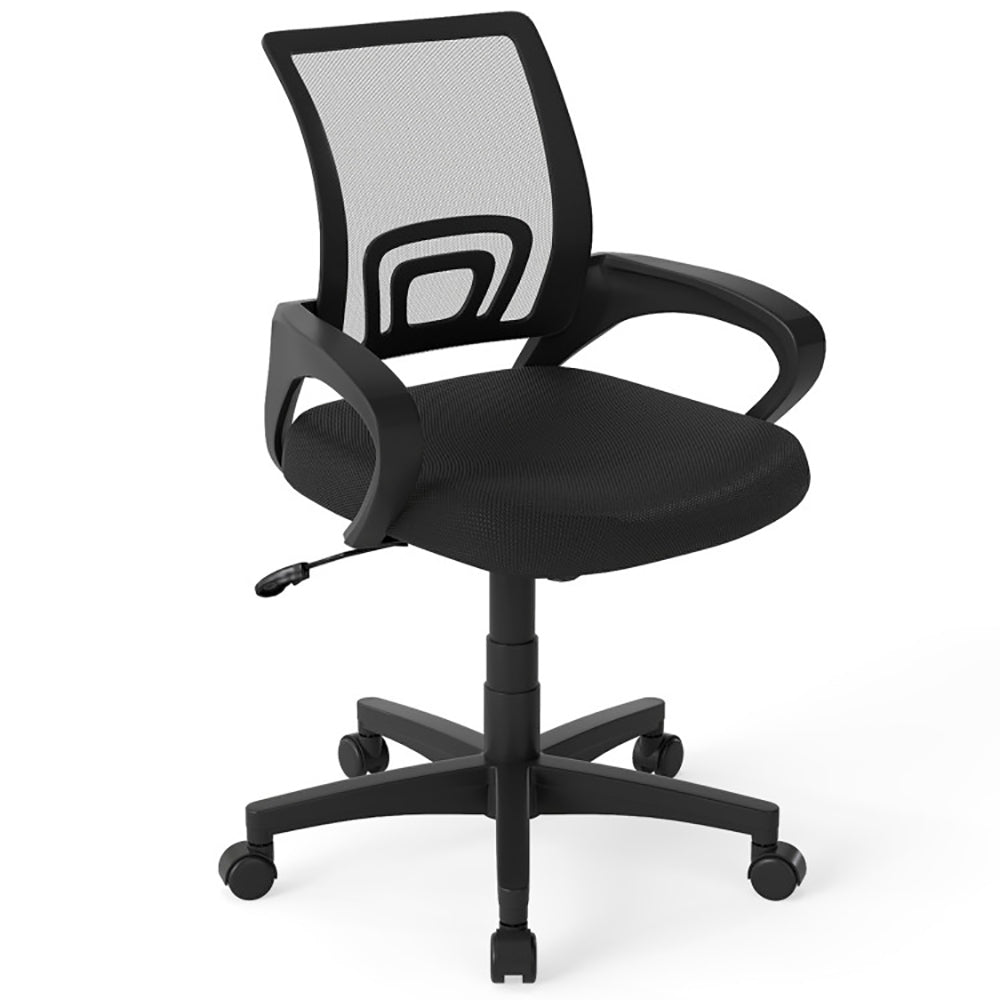 Mid-Back Mesh Office Chair Ergonomic Computer With Lumbar Support