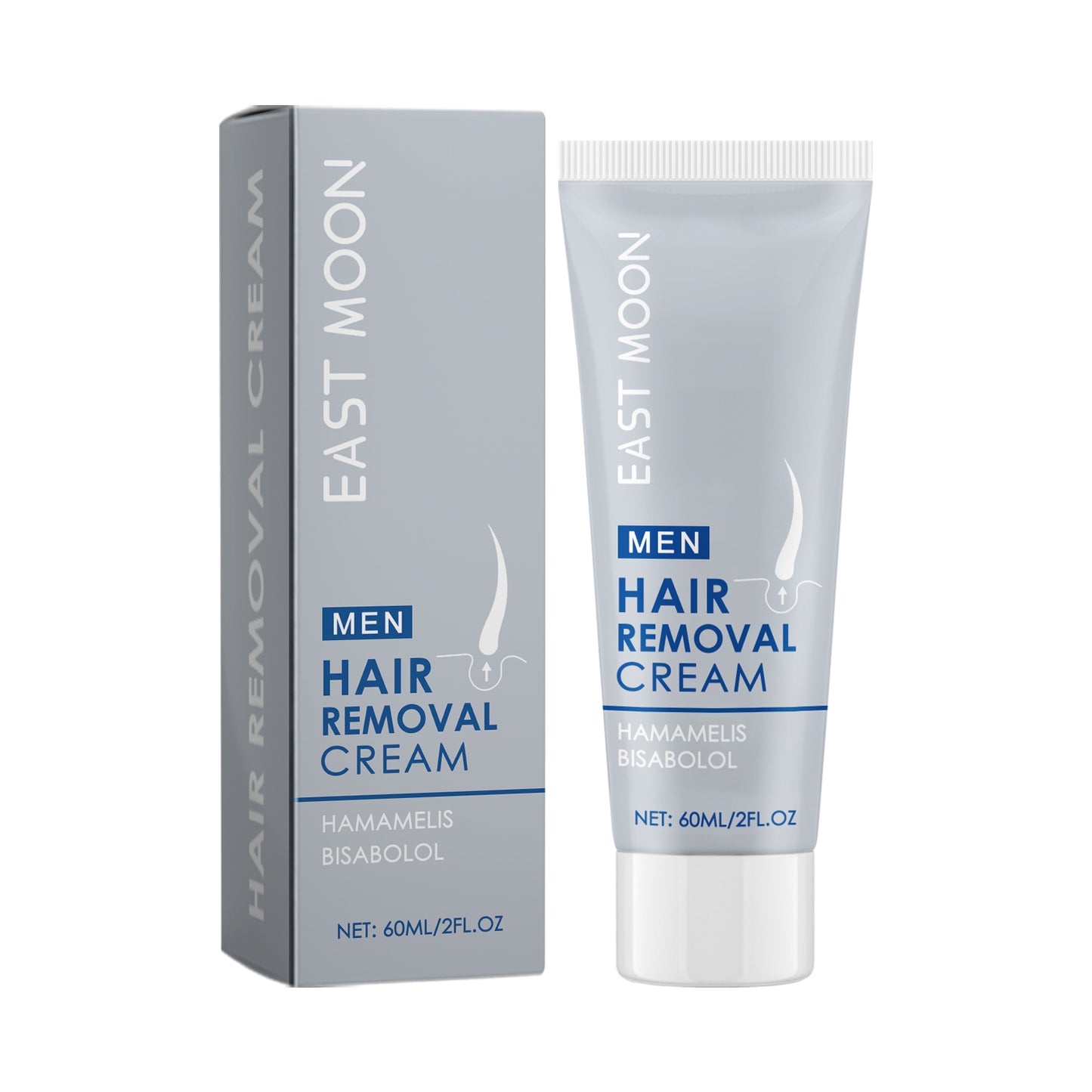 Gentle Hair Removal Cream for Men - 60ml Fast-Acting Body Grooming Formula