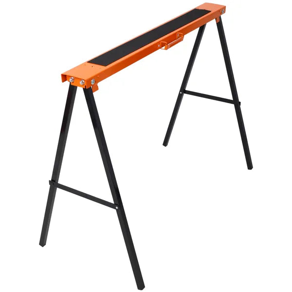 Heavy Duty Folding Portable Saw Horses - 2 Pack, Orange & Black