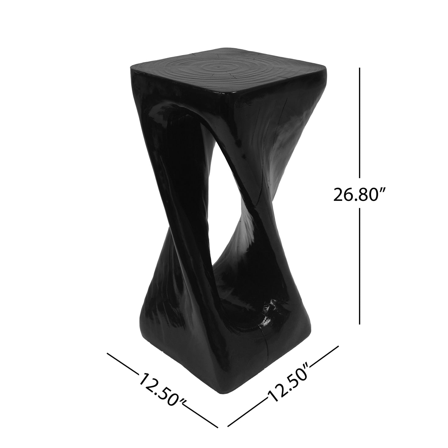 Outdoor Side Table,Twist Shape End Table,Decorative Accent