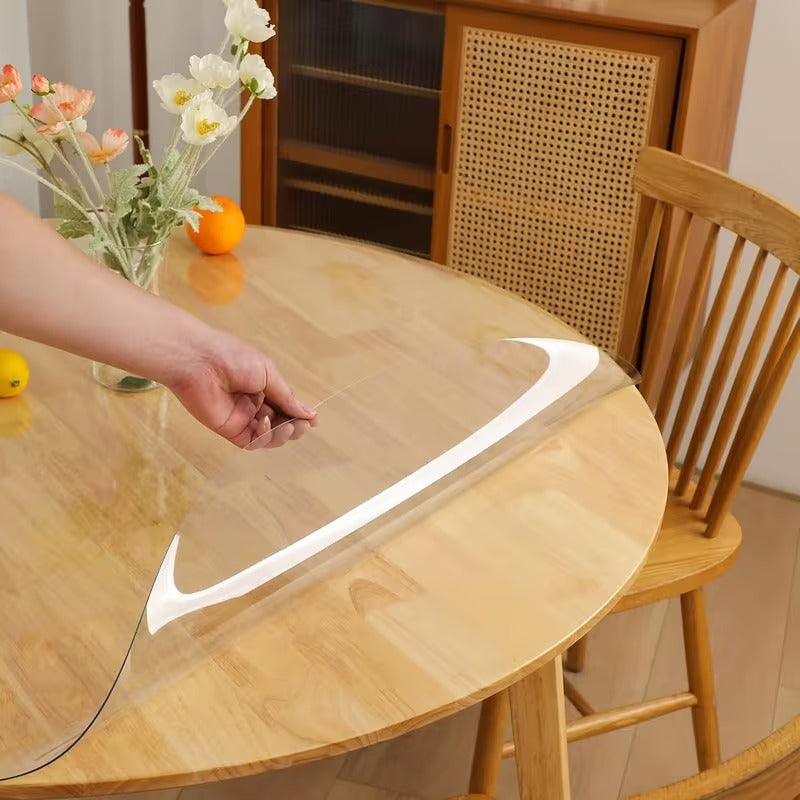 Waterproof Round PVC Table Cover - Heat Resistant Protector