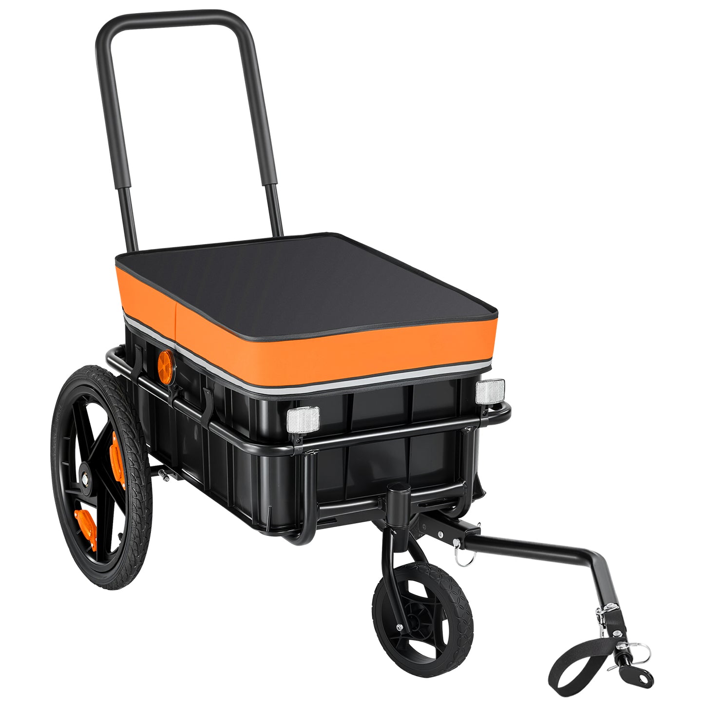 Heavy-Duty Bicycle Cargo Trailer 100Lbs with Waterproof Cover & Reflectors