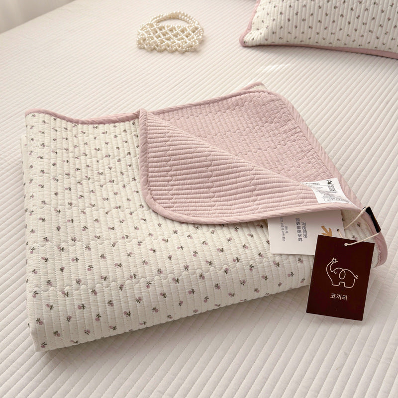 Double-Sided Pure Cotton Quilted Mattress Cover Bedspread - Multiple Sizes & Patterns