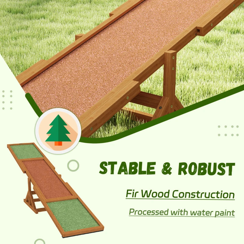 Dog Agility Seesaw - Weather Resistant Fir Wood Pet Training Equipment