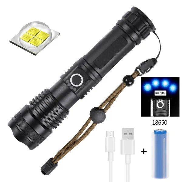 Rechargeable 9900000LM Ultra Bright LED Tactical Flashlight