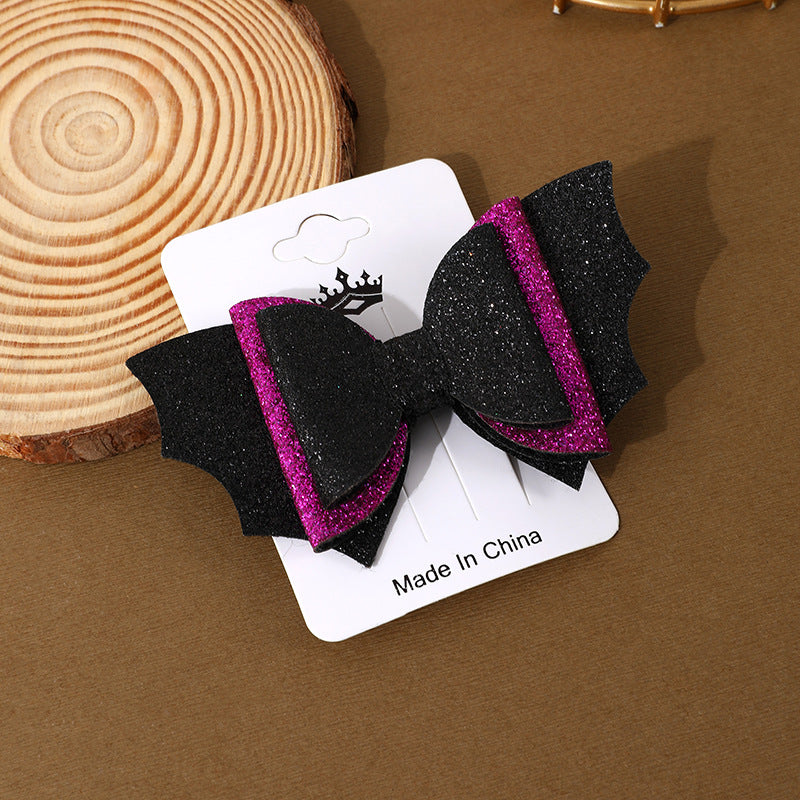Halloween Hair Barrettes - Spooky Ghost, Pumpkin & Spider Hair Clips