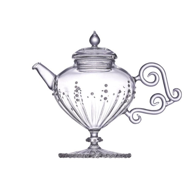 Heat-Resistant Borosilicate Glass Tea Set with High-Footed Teapot - 158ML