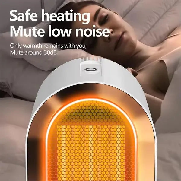 Portable Electric Space Heater 1200W Energy-Efficient Indoor Heater Fan