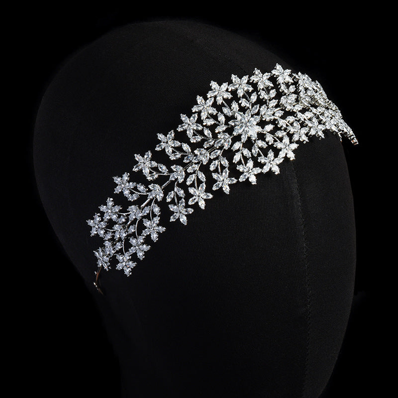 Bridal Tiara Headband - Simple Mosaic Style