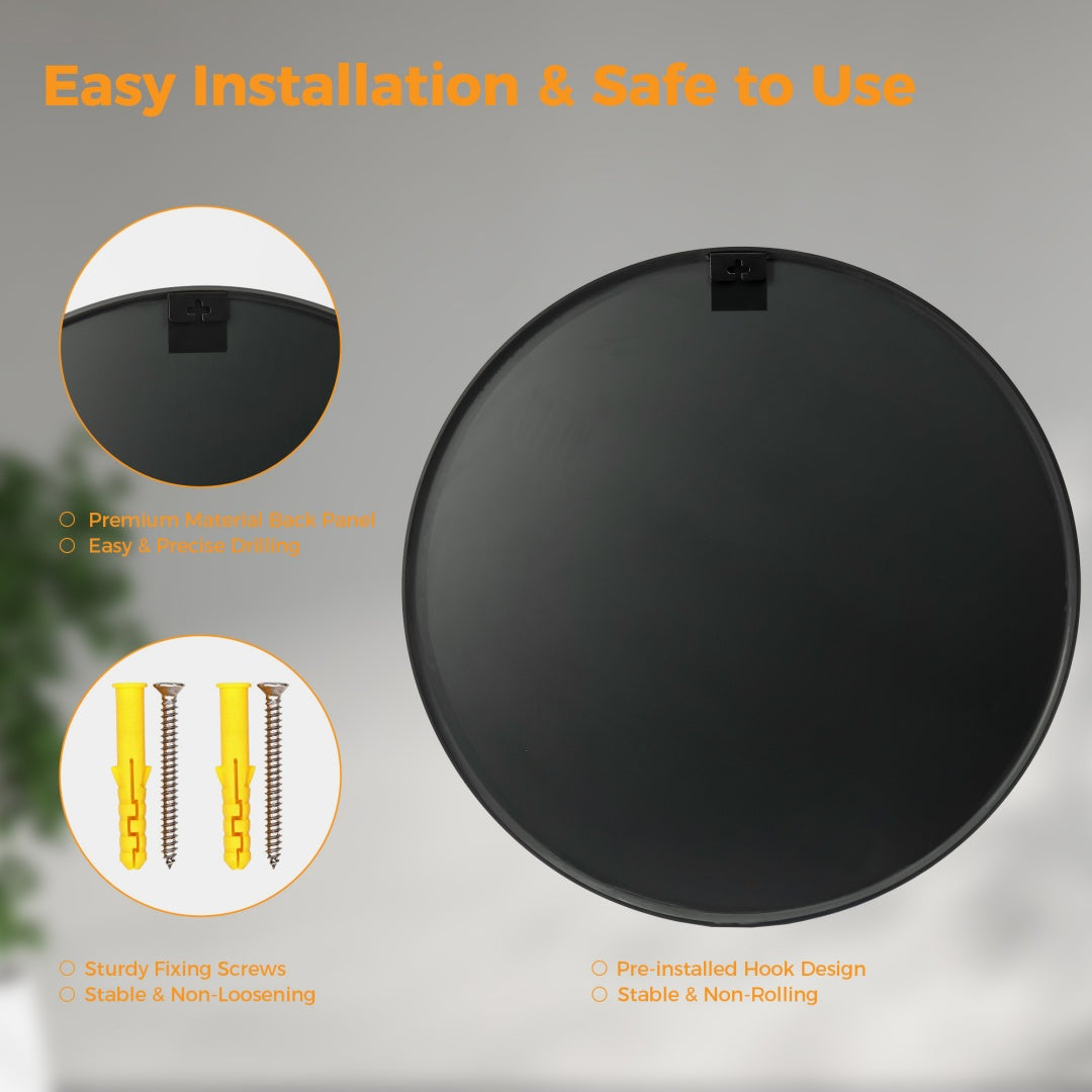 Round Wall Mirror, Bathroom Mirrors For Over Sink, Circle Mirror
