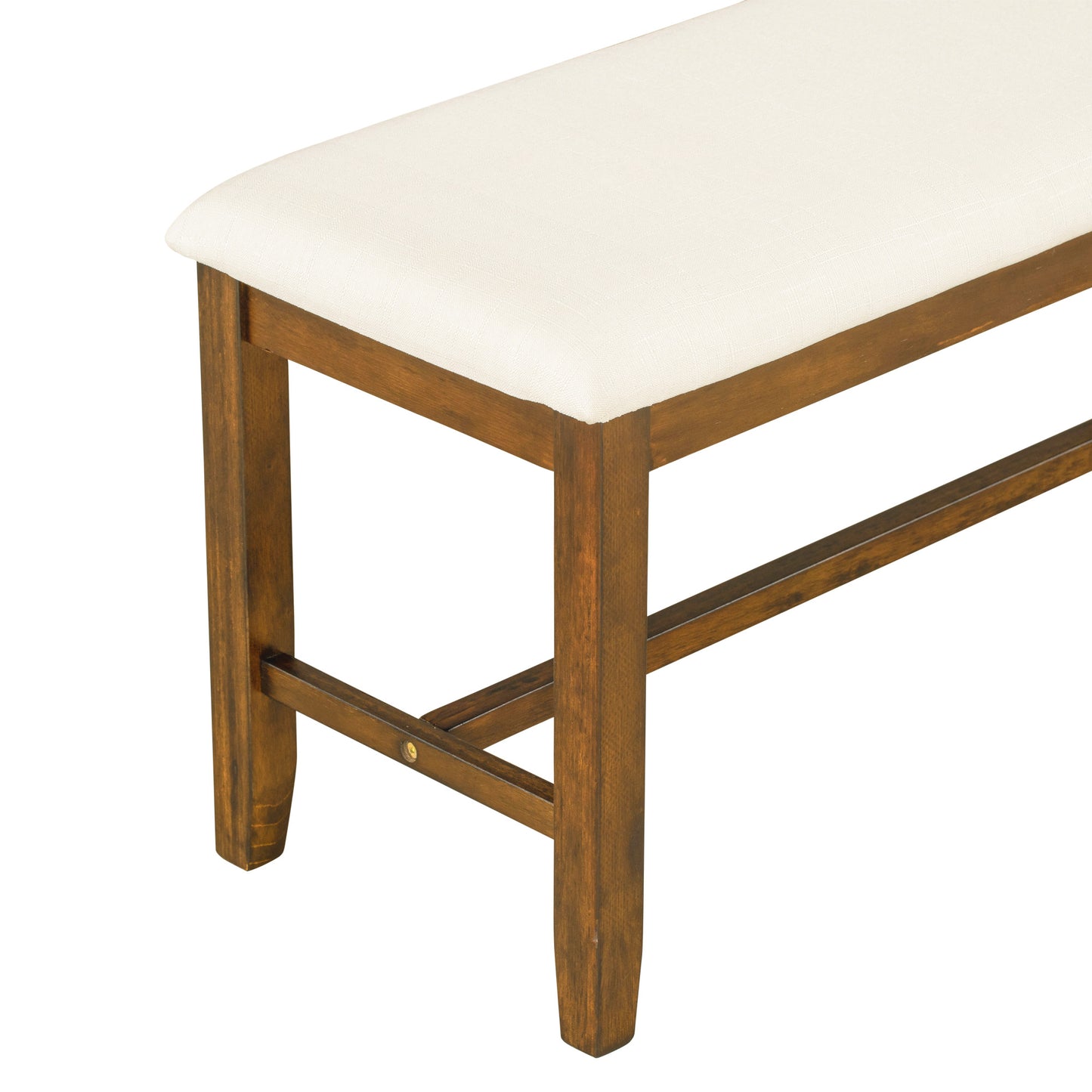 6-Piece Wooden Dining Table Set with Chairs and Bench - Natural Cherry